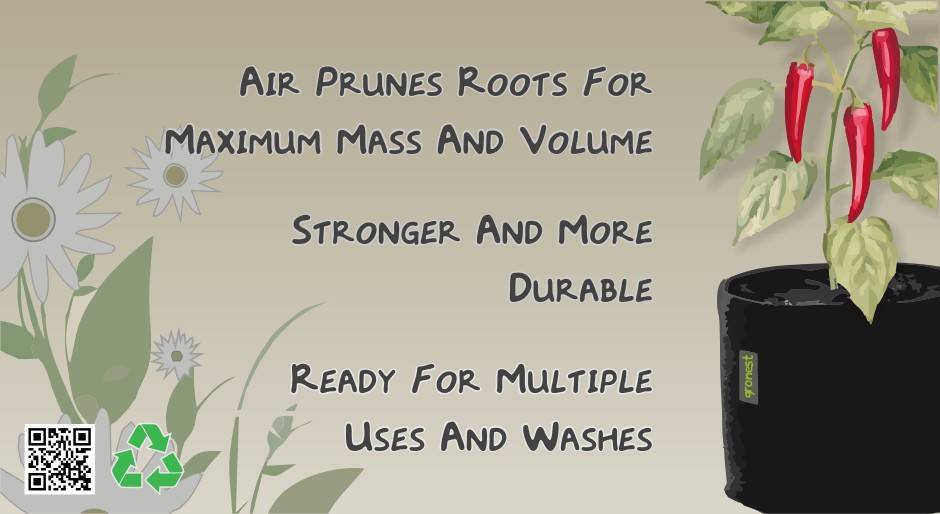 Gronest Air Pruning Fabric Pots for Maximum Plant Growth